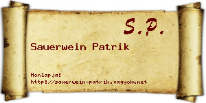 Sauerwein Patrik névjegykártya