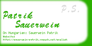 patrik sauerwein business card